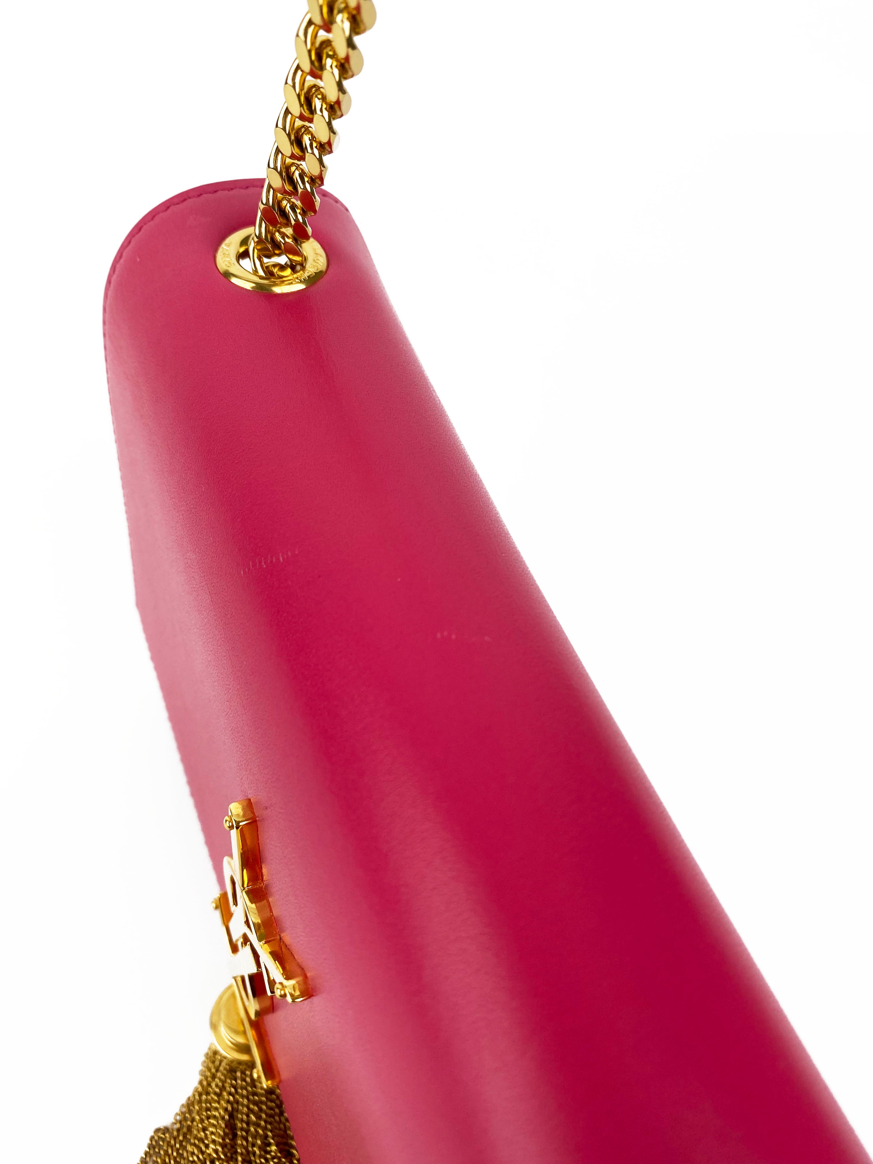 Saint Laurent Small Hot Pink Kate Bag - Luxury Crossbody Purse for Women | Perfect for Evening Parties, Date Nights & Special Occasions