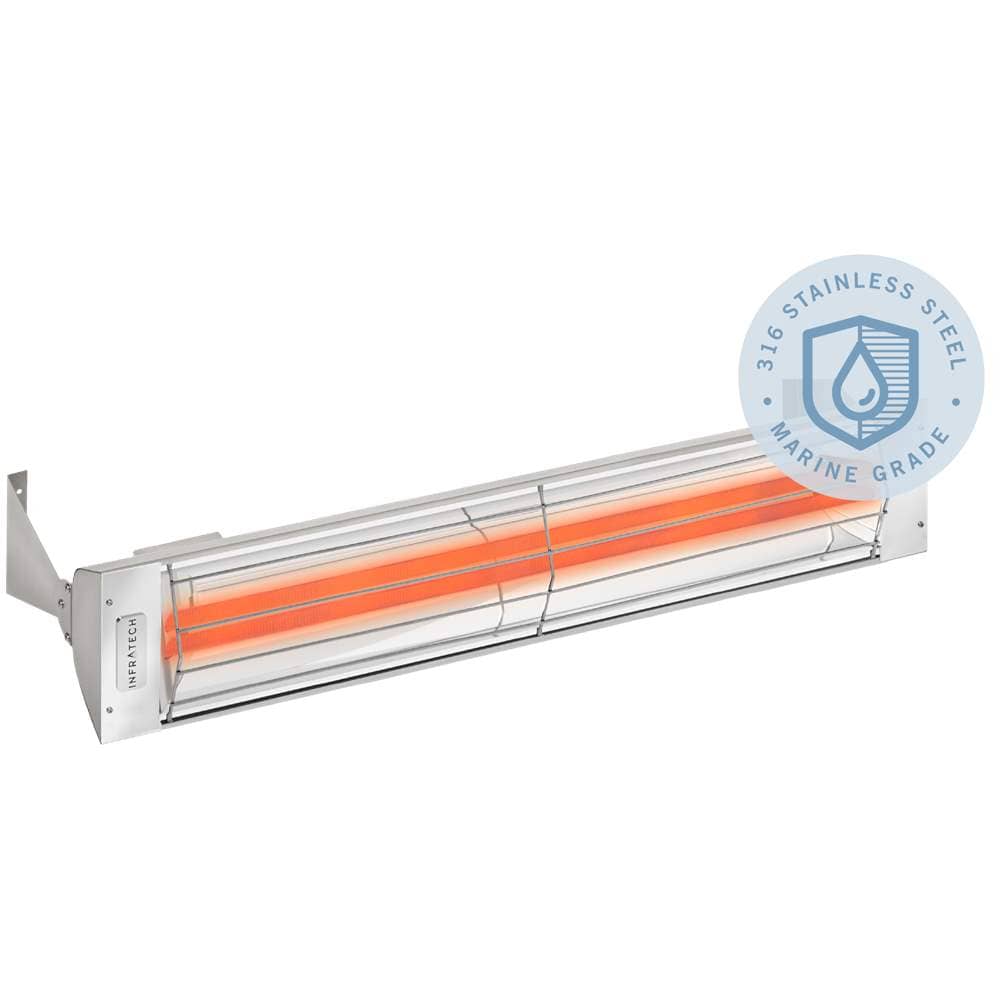 Infratech WD Series 39 Inch 4000W Dual Element Flush Mount Electric Heater - Marine Grade for Boats, Yachts & Outdoor Spaces