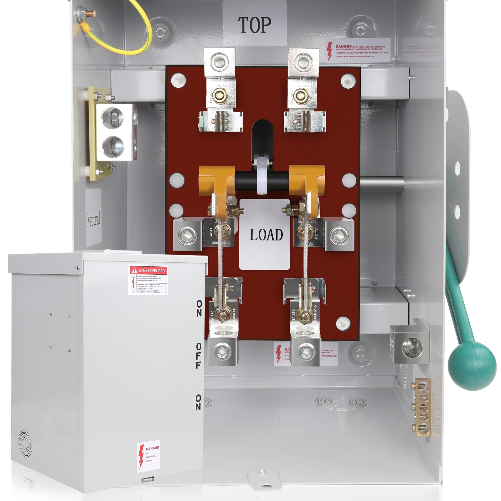 200A Generator Transfer Switch, 48000W Heavy-Duty Double-Throw Safety Switch, 120/240V Manual Transfer Switch with Enhanced Stability - NEMA 3R Rated for Indoor/Outdoor Use - Ideal for Home Backup Power & Emergency Power Transfer