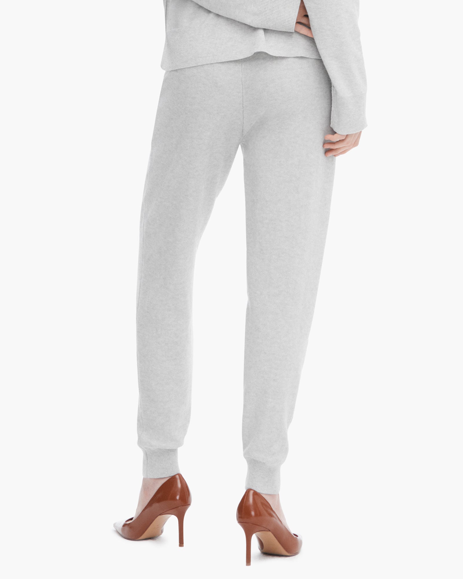 Premium Cotton Cashmere Jogger Pants for Men & Women - Soft Comfortable Lounge Pants - H. Silver Color - Perfect for Home, Yoga, and Casual Wear