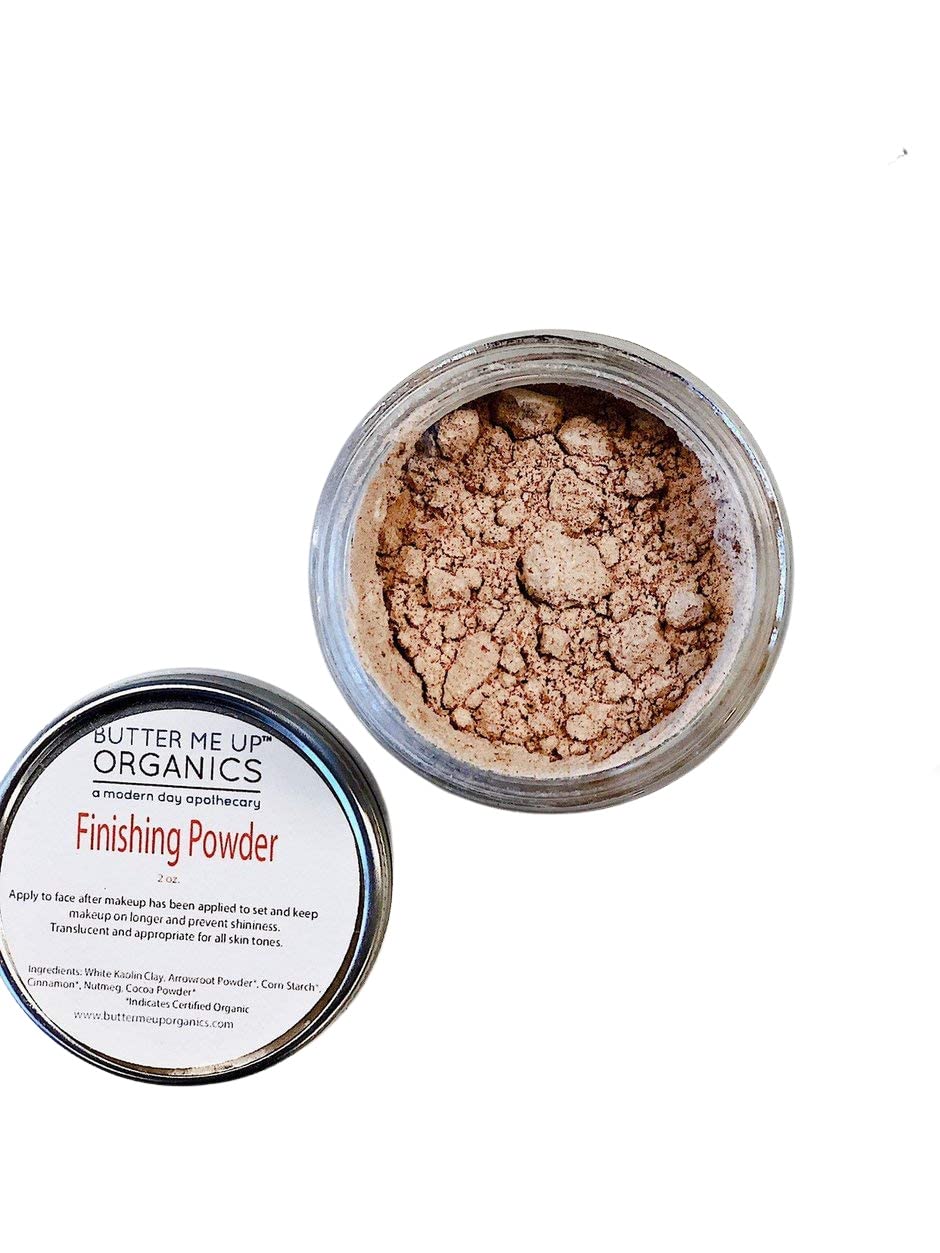 Organic Finishing Powder & Setting Powder by Butter Me Up Organics - Vegan, Cruelty-Free Makeup for Flawless Matte Finish | Perfect for Daily Wear, Photography & Special Occasions