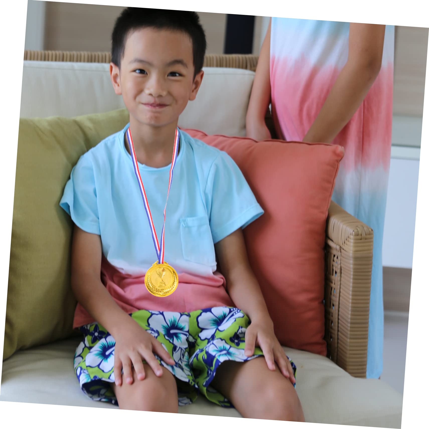 Toddmomy 24-Piece Kids Sports Medal Set - Reusable Plastic Gold Medals for Children's Games, Competitions & Award Ceremonies | Perfect for Track Meets, School Events & Birthday Parties