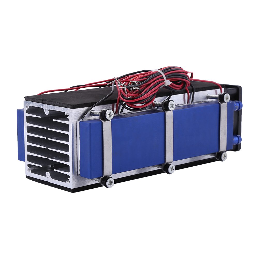 Walfront Mini Air Conditioner - 12V DC 576W 8-Chip TEC1-12706 Thermoelectric Cooler for DIY Cooling | Portable Cooling Device for Small Spaces, Electronics Cooling & Workbench Use