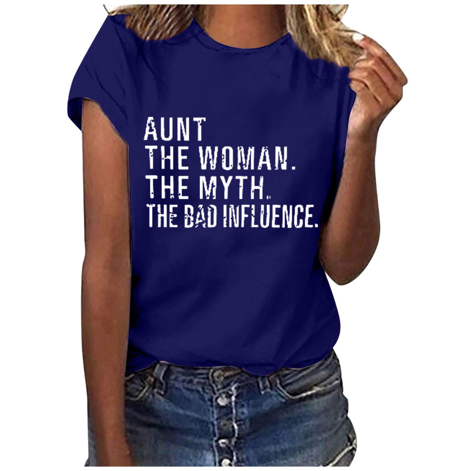 Women's Casual Flowy Summer T-Shirts - Short Sleeve Loose Fit Plain Tunic Tops & Blouses for Everyday Wear, Beach Outings, and Office Casual