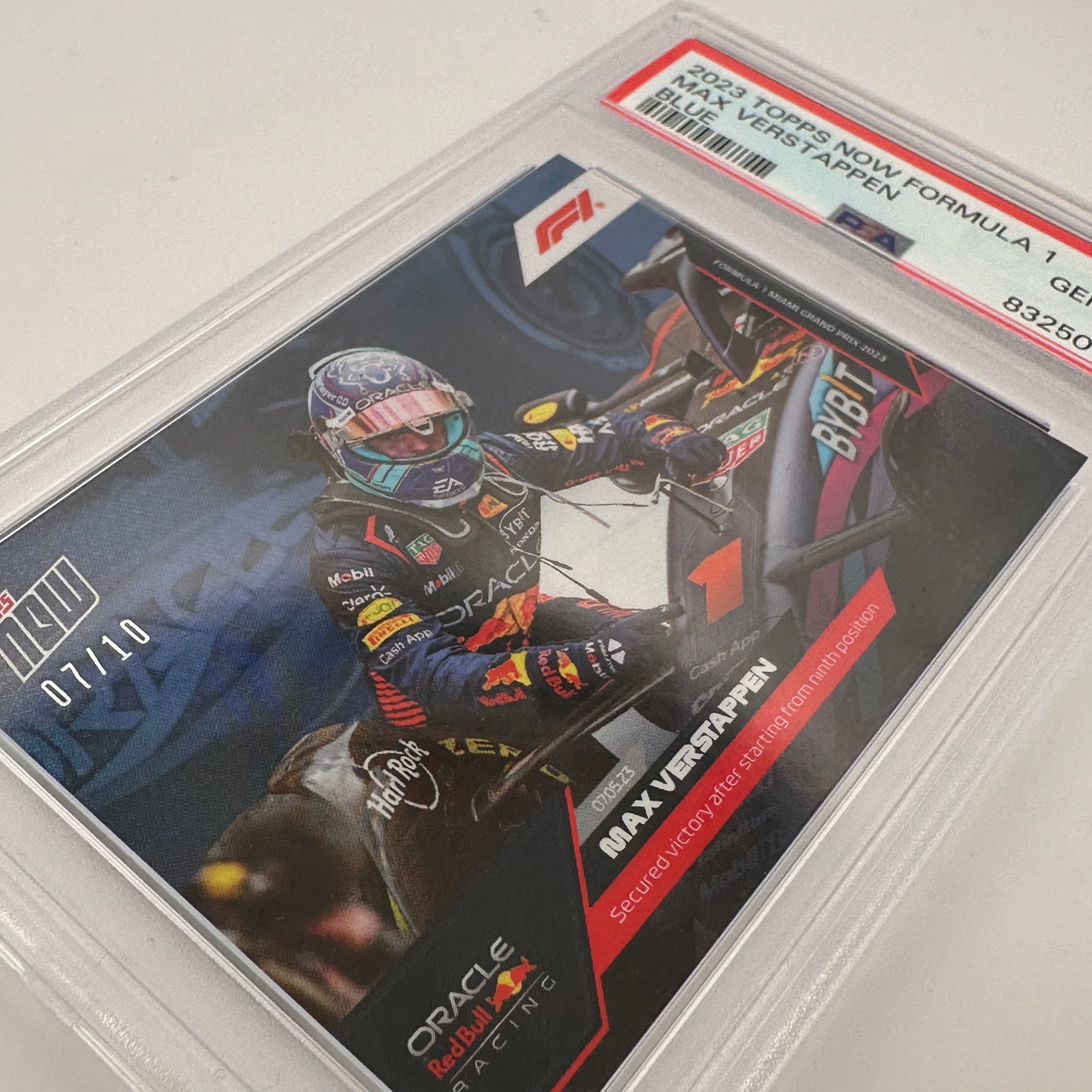 PSA 10 Graded 2007 Topps Chrome Max Verstappen #14 Blue Refractor Rookie Card - Perfect for F1 Collectors & Racing Memorabilia Displays