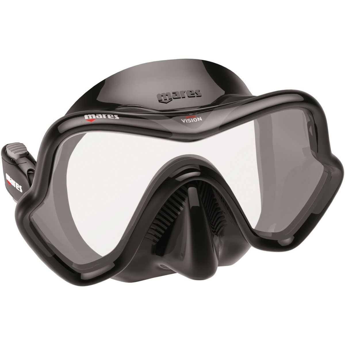 Mares One Vision Scuba Diving Mask - Black for Snorkeling, Spearfishing & Underwater Photography | Comfortable & Anti-Fog Swim Goggles
