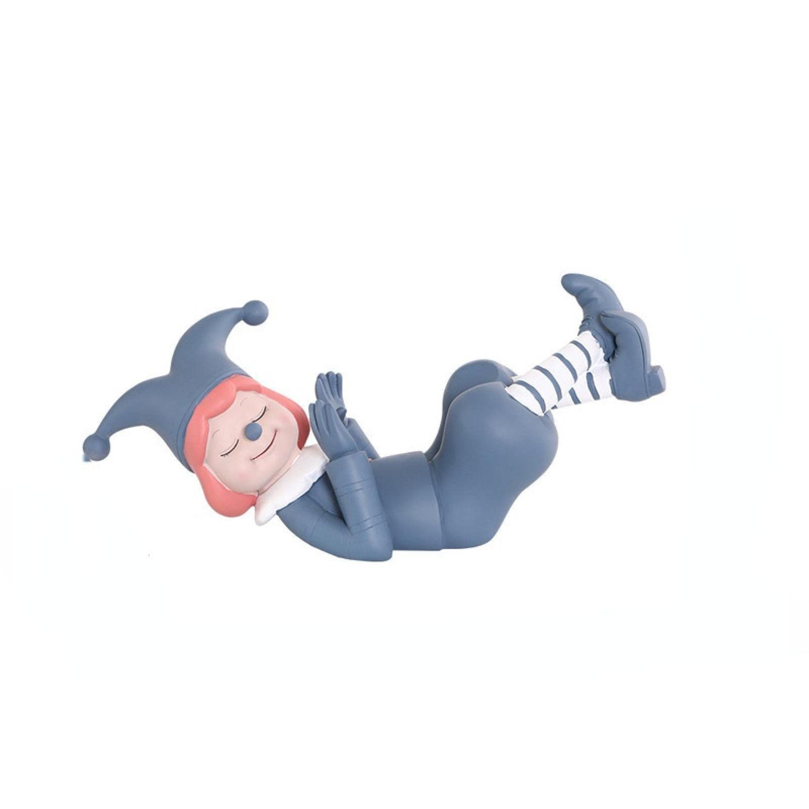 Modern Nordic Blue Clown Resin Wine Bottle Holder - Creative Wine Rack Sculpture for Home Bar Decor | Unique Wine Storage Solution for Kitchen, Dining Room & Party Decorations