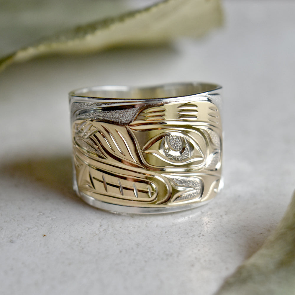 14K Yellow Gold Overlay Extra Wide Tapered Ring for Women - Elegant Stackable Band for Everyday Wear & Special Occasions