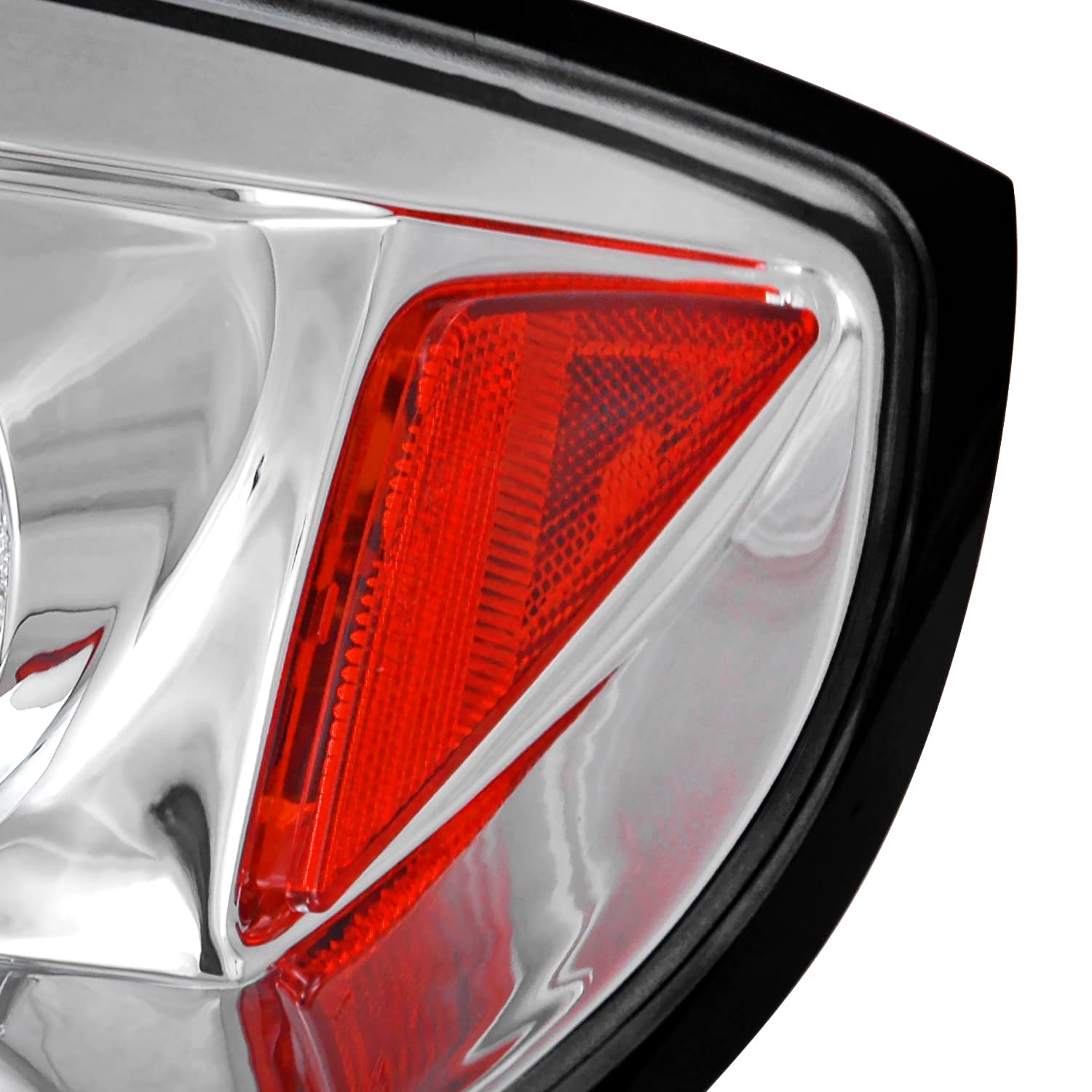Spec-D Tuning Chrome Halo LED Projector Headlights & Clear Tail Brake Lights - Compatible with 2006-2011 Mitsubishi Eclipse (Left & Right Pair Headlamp Assembly) - Perfect for Night Driving & Car Customization