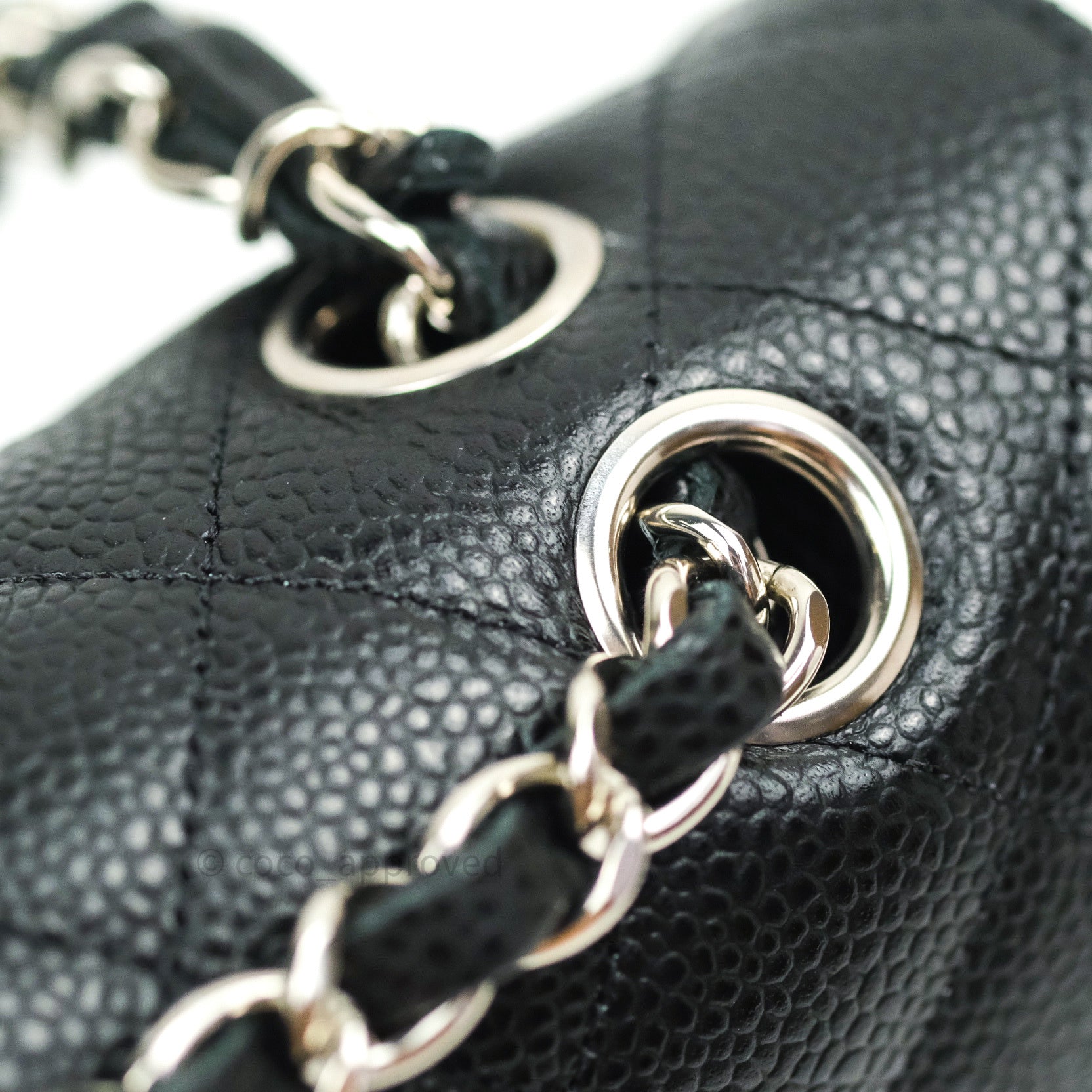 Chanel Classic M/L Medium Double Flap Bag Black Caviar Silver Hardware - Luxury Designer Handbag for Women, Perfect for Work, Evening Events & Special Occasions
