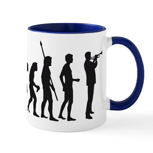 White/Navy Inside - Evolution Trumpet Player Mug