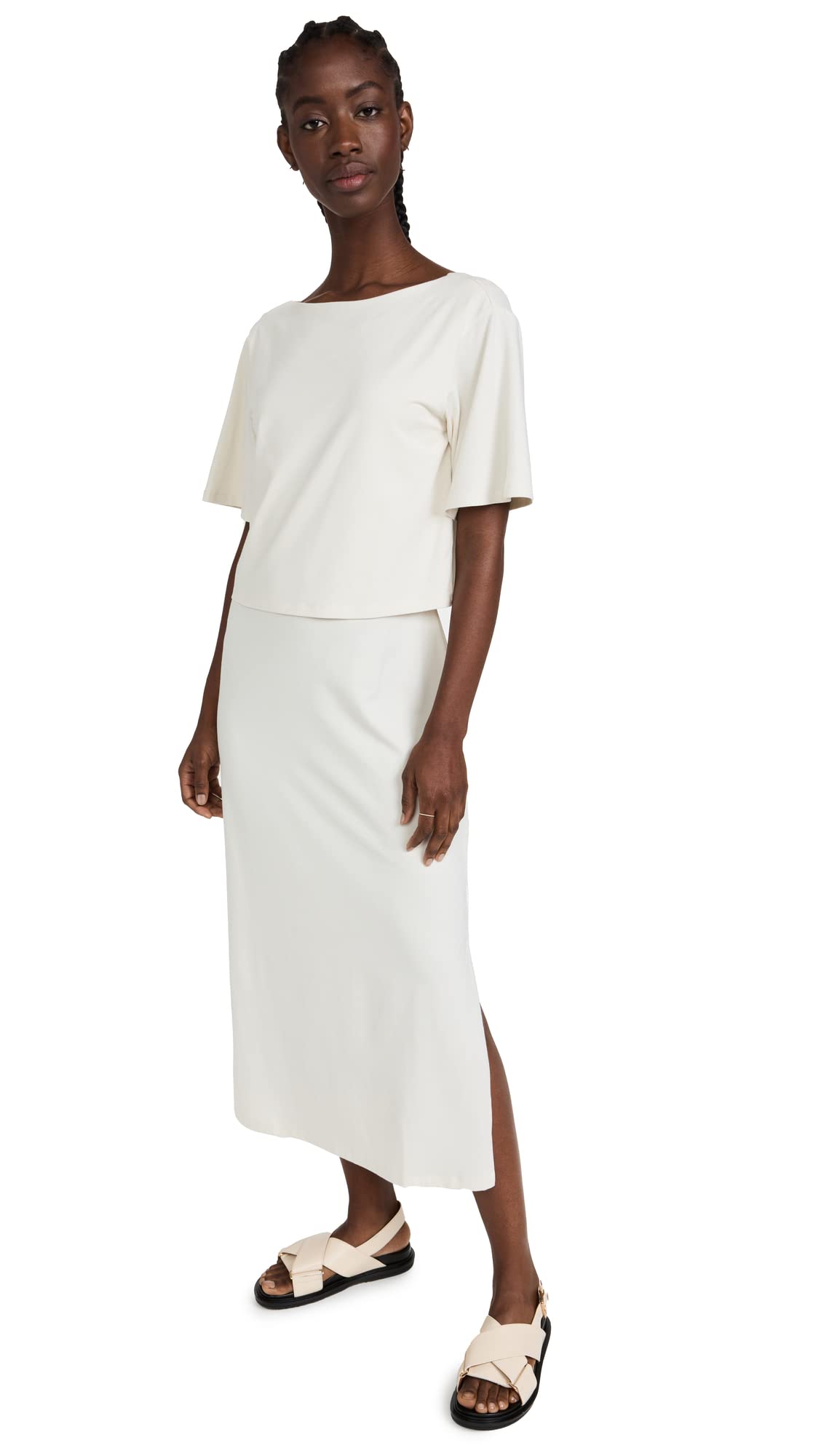 Theory Women's Easy Back Layer Dress - Elegant Sleeveless Wrap Dress for Work & Evening | Office Wear, Cocktail Party, Date Night Outfit