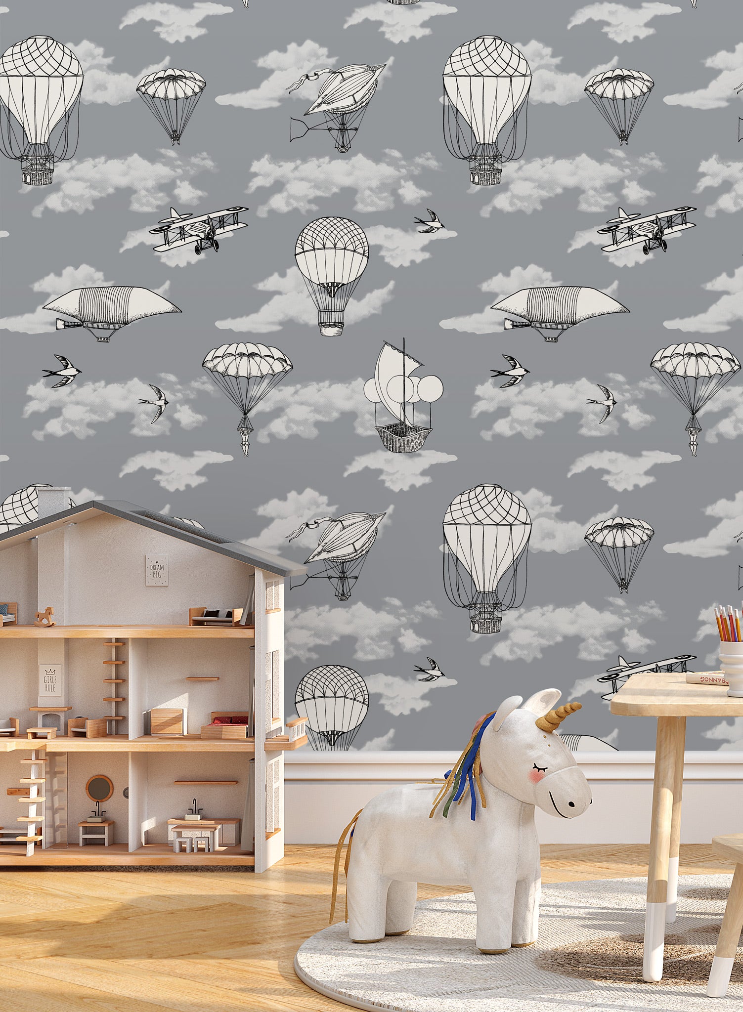 Fantastic Voyages Wallpaper - Premium Removable Peel & Stick Wallpaper for Home Decor - Perfect for Living Room, Bedroom, and Nursery