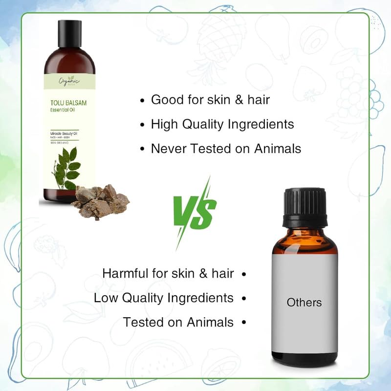 Organic Bliss Tolu Balsam Essential Oil 100% Pure Natural Therapeutic Grade - Hair & Skin Care, Stress & Anxiety Relief, Aromatherapy (50ml) - Perfect for Diffusers, Massage & DIY Beauty Products