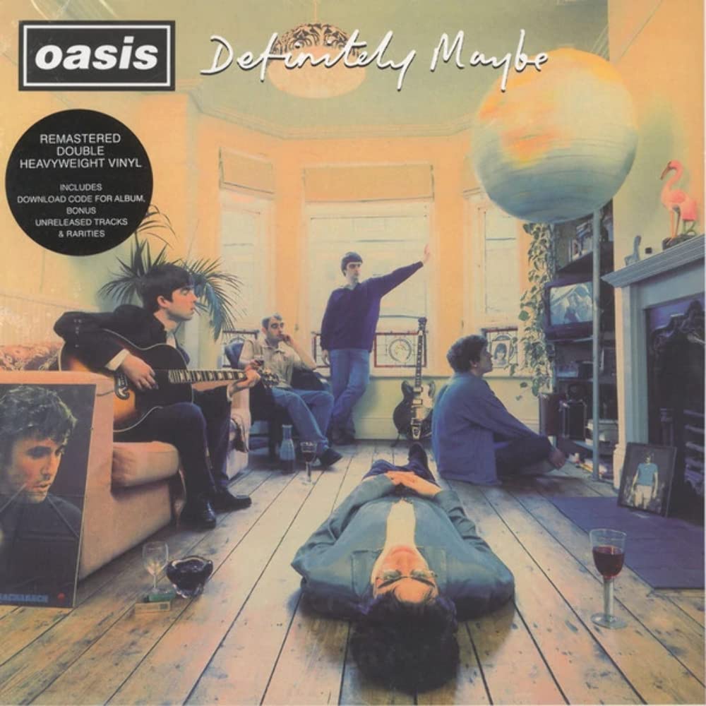 Oasis - Definitely Maybe - Vinyl LP Record Album - Limited Edition 90s Britpop Music for Home Collection & Gift for Music Lovers