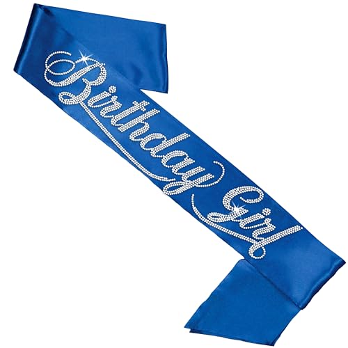 Rhinestone Birthday Girl (Blue)