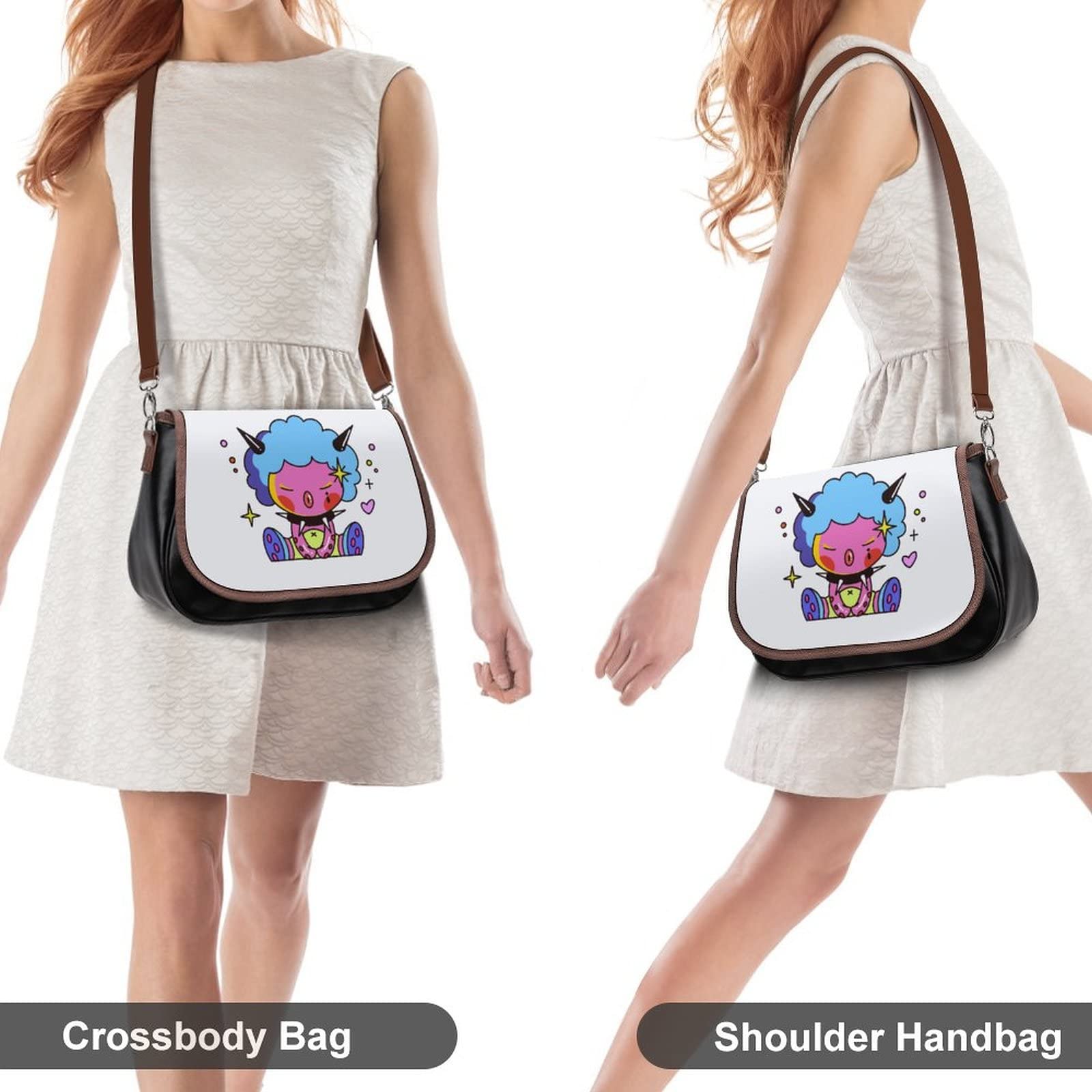 Stylish Medium Crossbody Bags for Women - Printed Shoulder Messenger Purse - Punk Octopus Design Satchel - Perfect for Daily Use, Travel & Casual Outings