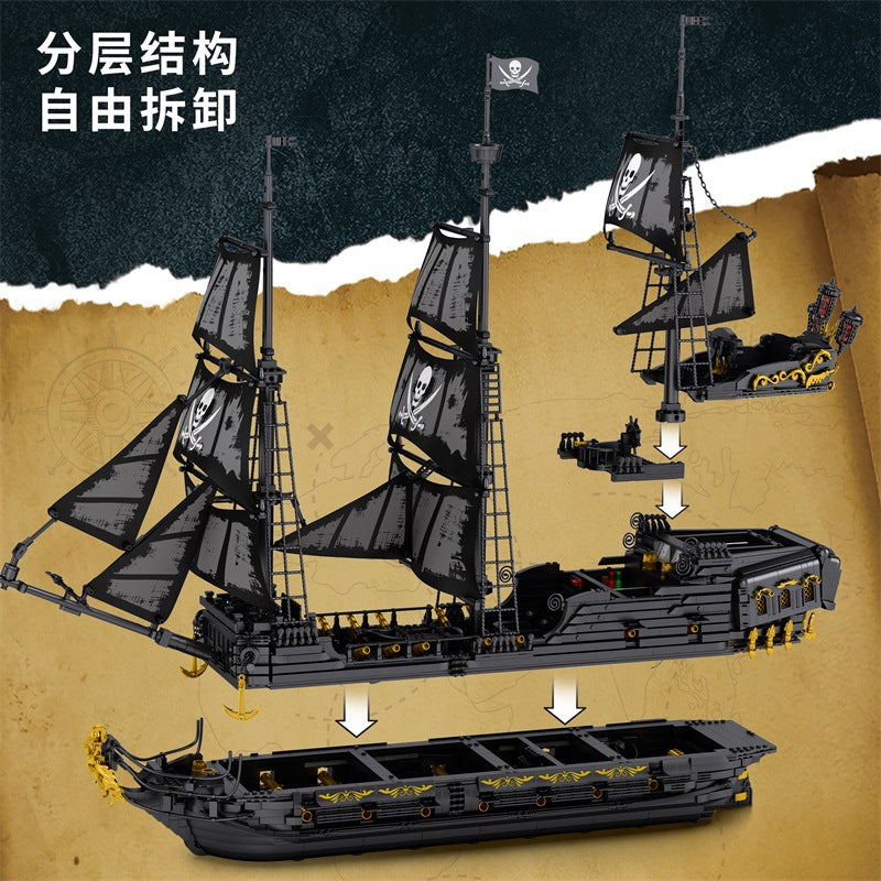 Reobrix 66036 Black Pearl Pirate Ship Building Blocks Set - 4708pcs Model Kit for Adults & Teens - Perfect for Collectors, Display & Gift Giving - Inspired by Classic Pirate Adventures
