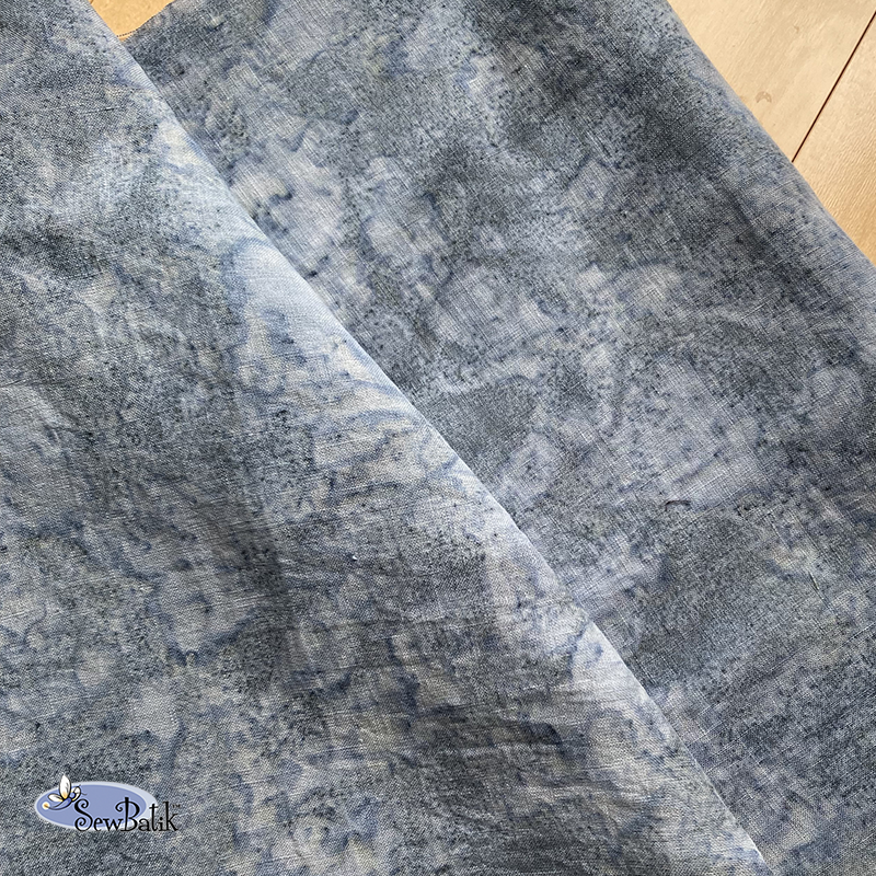 54 Batik Linen Hand Dyed Chrome - Premium Handmade Fabric for Home Decor, Clothing & Crafts | Perfect for Curtains, Dresses, Table Runners & DIY Projects