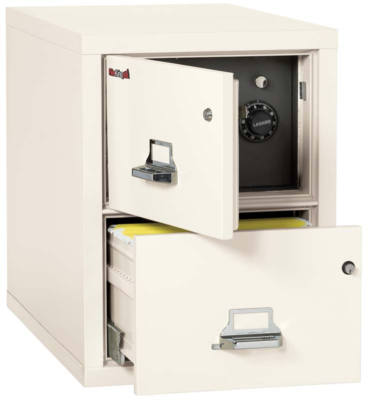 FireKing 2131 2-Drawer Legal Fireproof Safe Cabinet - Fire-Resistant Document Storage for Home & Office Security