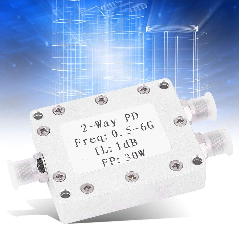 2-Way RF Power Splitter Divider Module 0.5-6GHz 30W Low Loss for Ham Radio, Antenna Systems & Signal Distribution