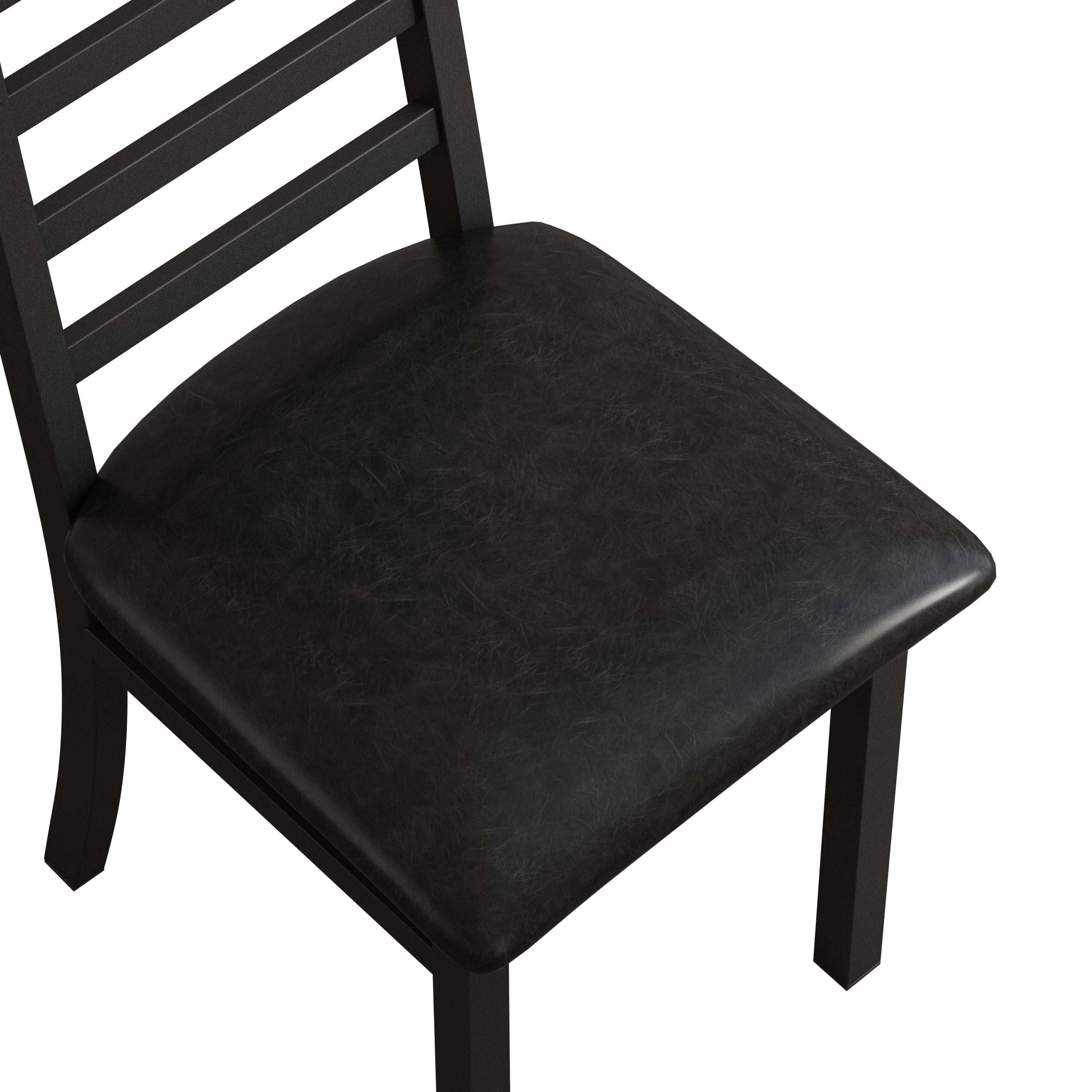47 Inch Black Tulip Dining Table Set for 4 with Matching Chairs - Perfect for Small Spaces, Dining Rooms & Coffee Shops | Modern Kitchen Furniture for Compact Homes & Cafes