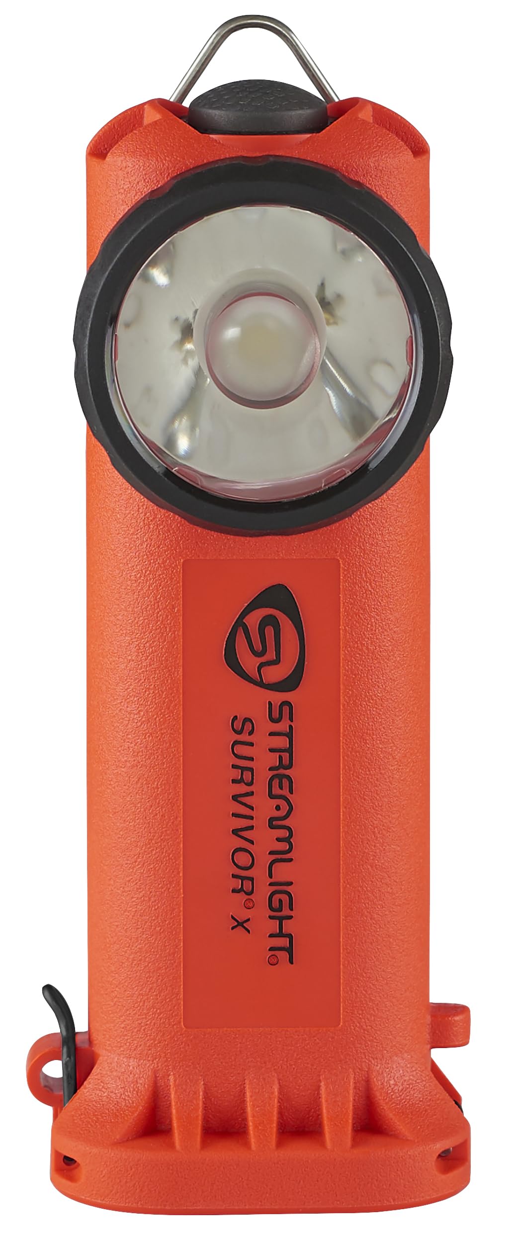 Streamlight 90950 Survivor X 250-Lumen Firefighter Flashlight with 3 AA Batteries - Waterproof Right-Angle Emergency Light for Fire Rescue, Camping & Outdoor Survival (Orange)