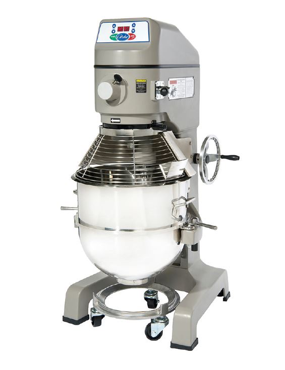 **60 Qt Planetary Floor Mixer - 3 Speed, 3 HP Commercial Dough Mixer with #12 Attachment Hub - Perfect for Bakeries, Restaurants & Large-Scale Food Prep**