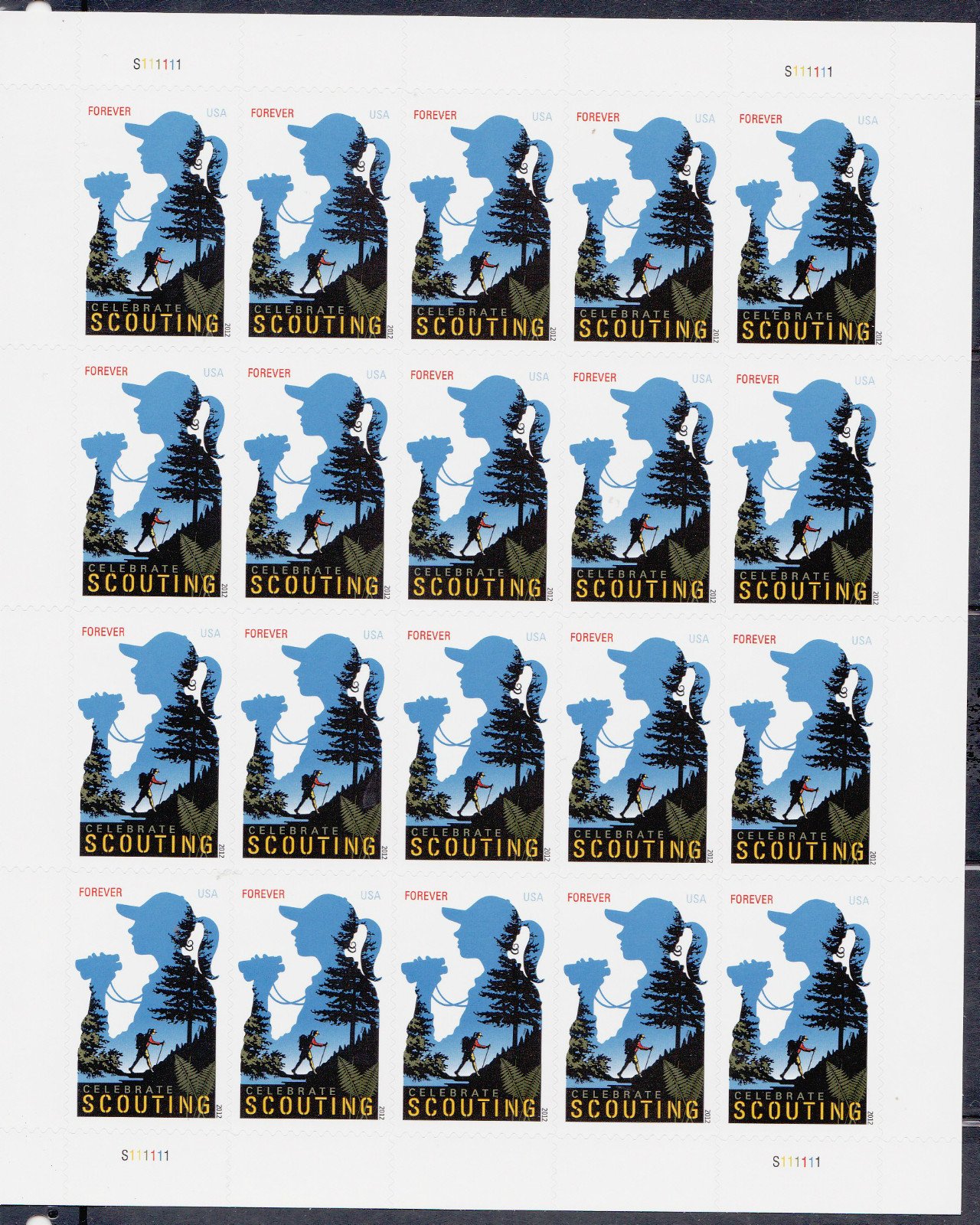 USPS Scouting Sheet of 20 Forever Stamps Scott 4691 - Perfect for Collectors, Mailing Letters & Postcards