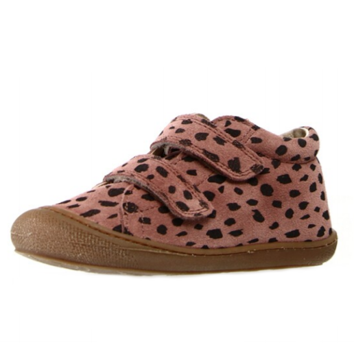 Naturino Dalmata Cocoon Shoes for Girls - Rosa Antico/Nero | Comfortable & Stylish School & Play Shoes for Toddlers