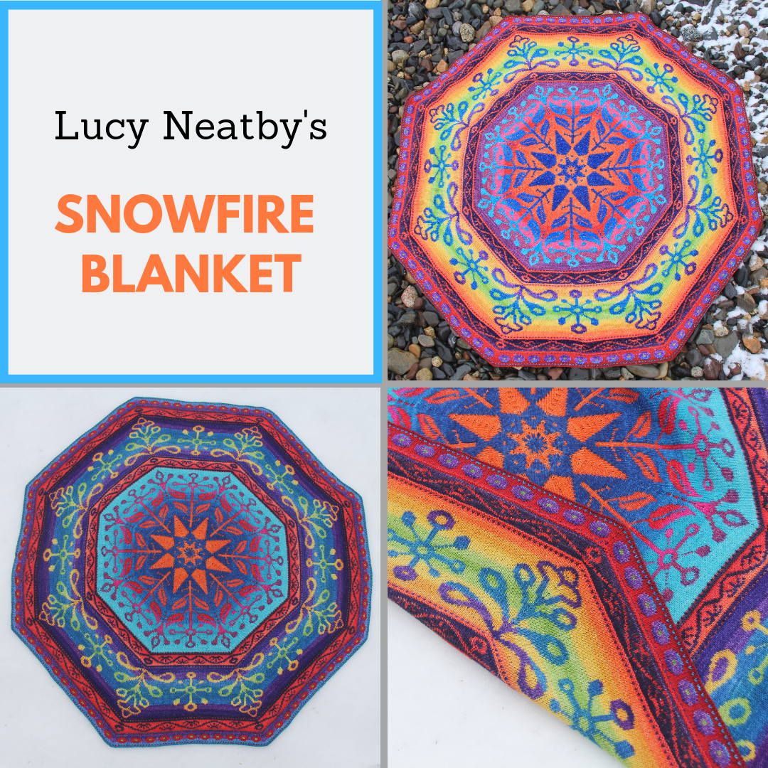 Snowfire Double Knit Blanket - Handmade Luxury Knitting Yarn Pack by Lucy Neatby | Custom Dyed to Order | Perfect for Winter Knitting Projects, Cozy Home Decor & Thoughtful Gifts