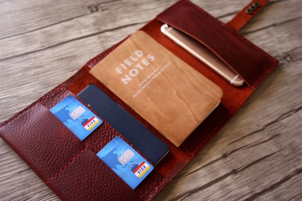 Personalized Leather Passport Holder - Custom Name Embossed Travel Document Cover for Men & Women - Perfect for International Trips, Business Travel & Vacation Accessories