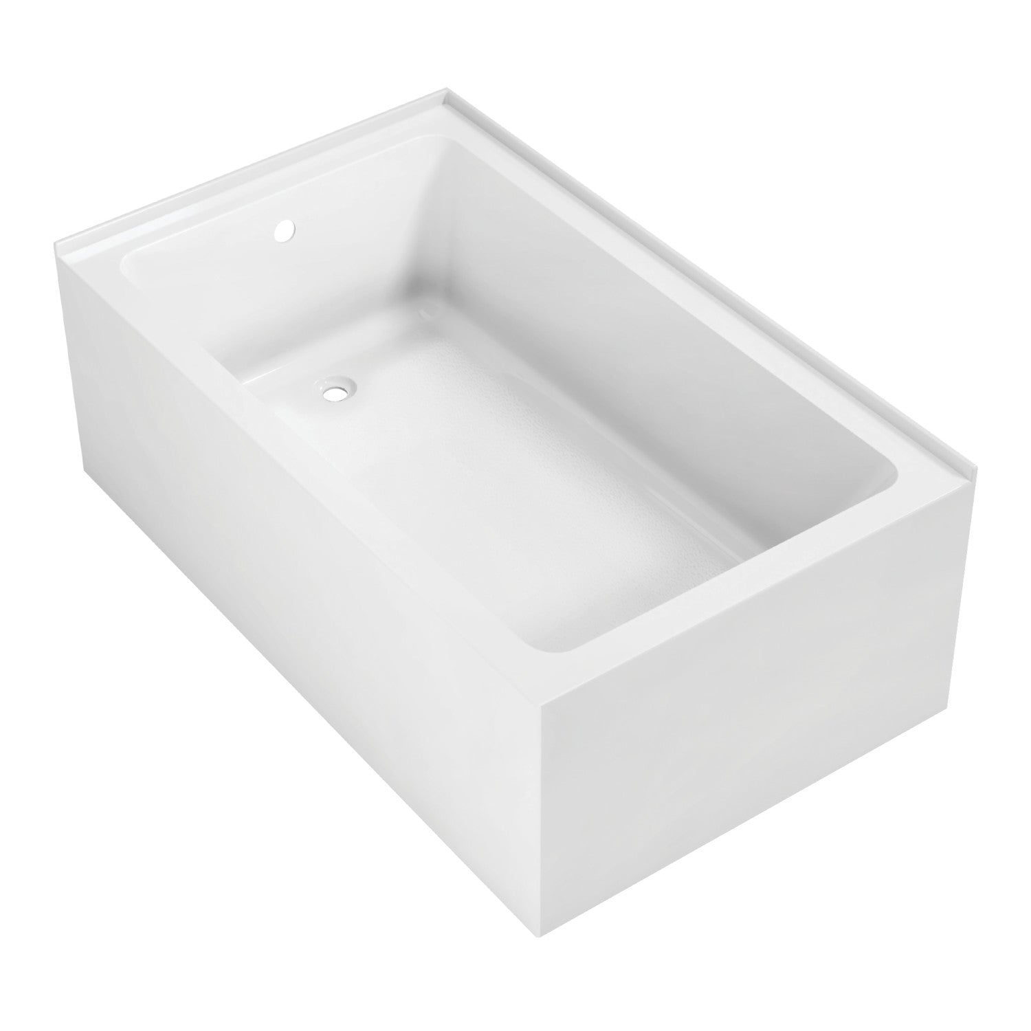 Aqua Eden VTAP6036L22TS 60-Inch Acrylic Rectangular 2-Wall Corner Alcove Bathtub - Left Hand Drain, Glossy White - Perfect for Modern Bathroom Renovations & Spa-Like Retreats