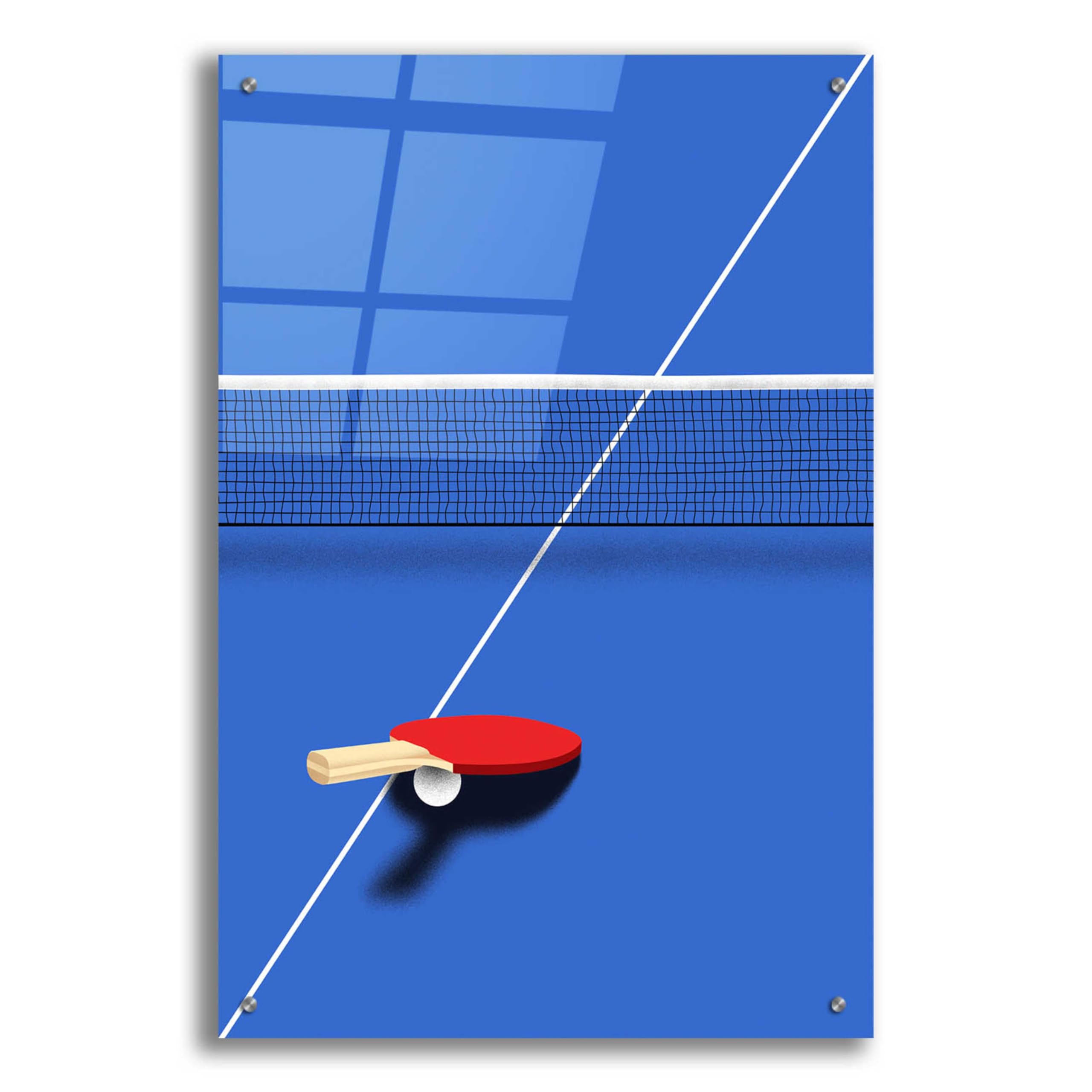 Epic Art 'Pingpong' by Robert Farkas - 24x36 Inch Acrylic Glass Modern Wall Decor - Perfect for Living Room, Bedroom & Office Decor