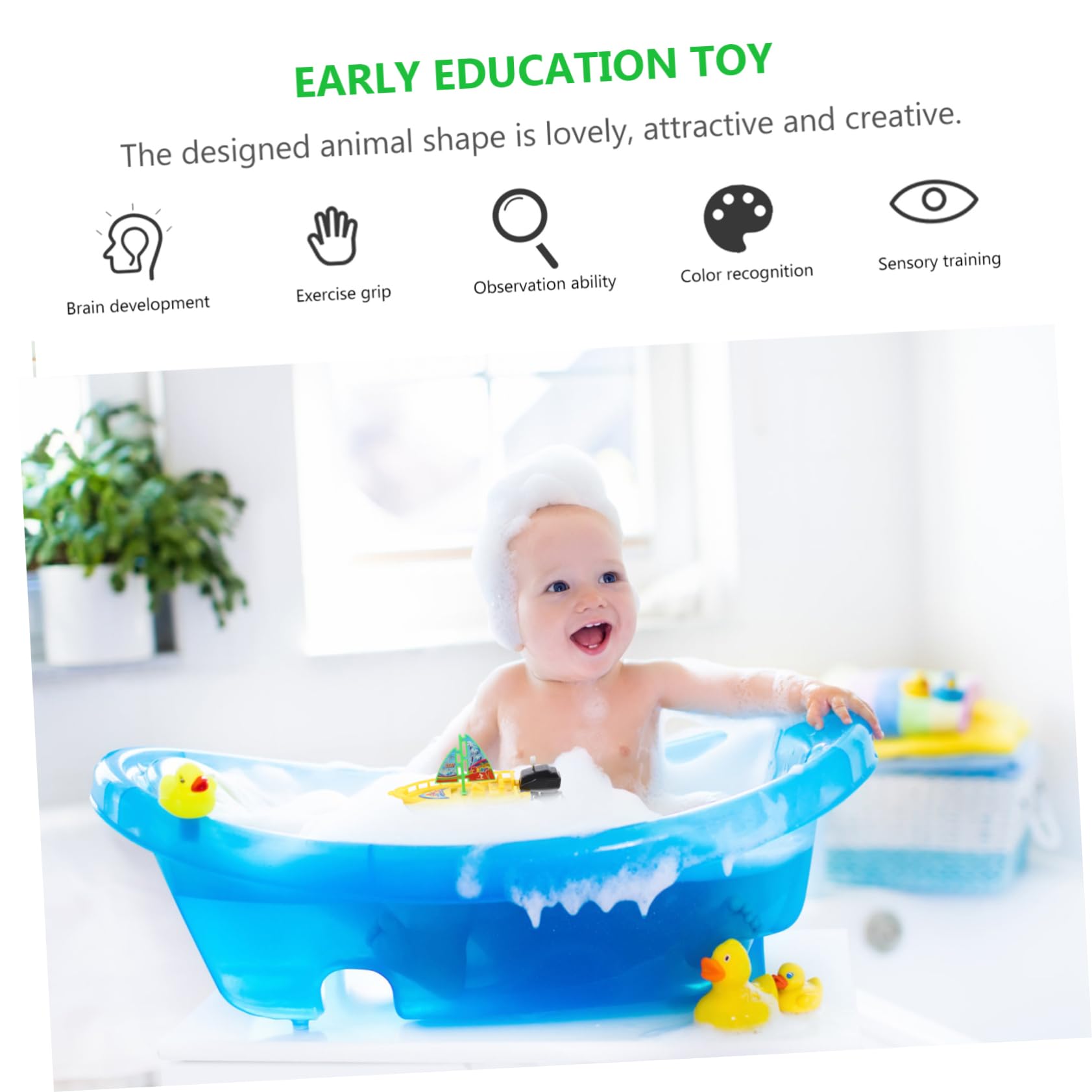 HAWILLOSCH 2-Piece Bath Toys Set - Wind-Up Swimming Water Toys for Kids Bathtub Fun | Perfect for Toddler Bath Time, Pool Parties & Sensory Play