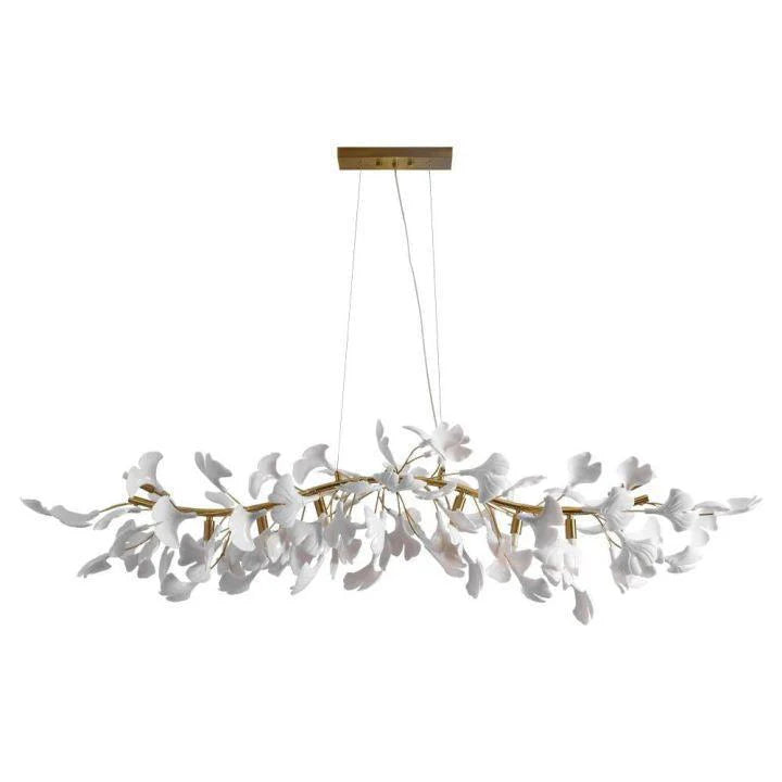 Luxury Ginkgo Leaf Chandelier - Modern Crystal Ceiling Light Fixture for Dining Room, Living Room & Bedroom Decor