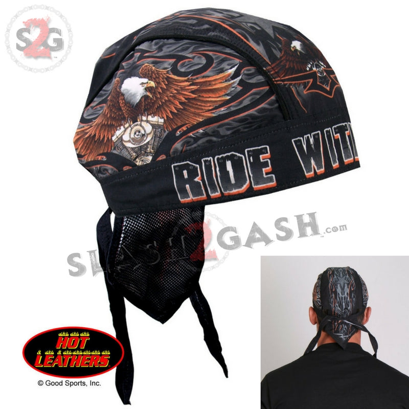Hot Leathers Premium Eagle Headwrap Durag for Men & Women – Stylish & Comfortable Headwear for Motorcycle Rides, Hip Hop Fashion & Everyday Use