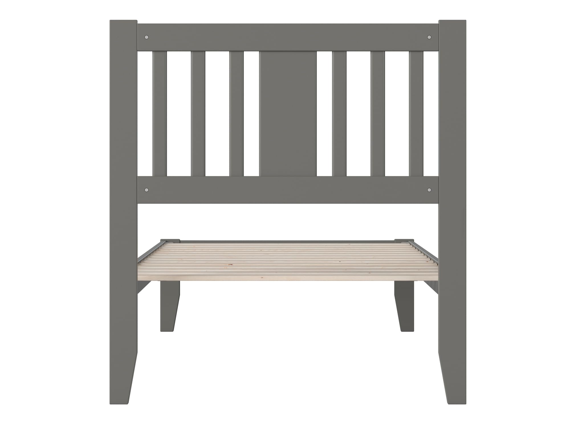 AFI Tahoe Twin XL Size Platform Bed with USB Charging Station - Modern Grey Wooden Bed Frame for Small Spaces, Dorm Rooms & Guest Bedrooms