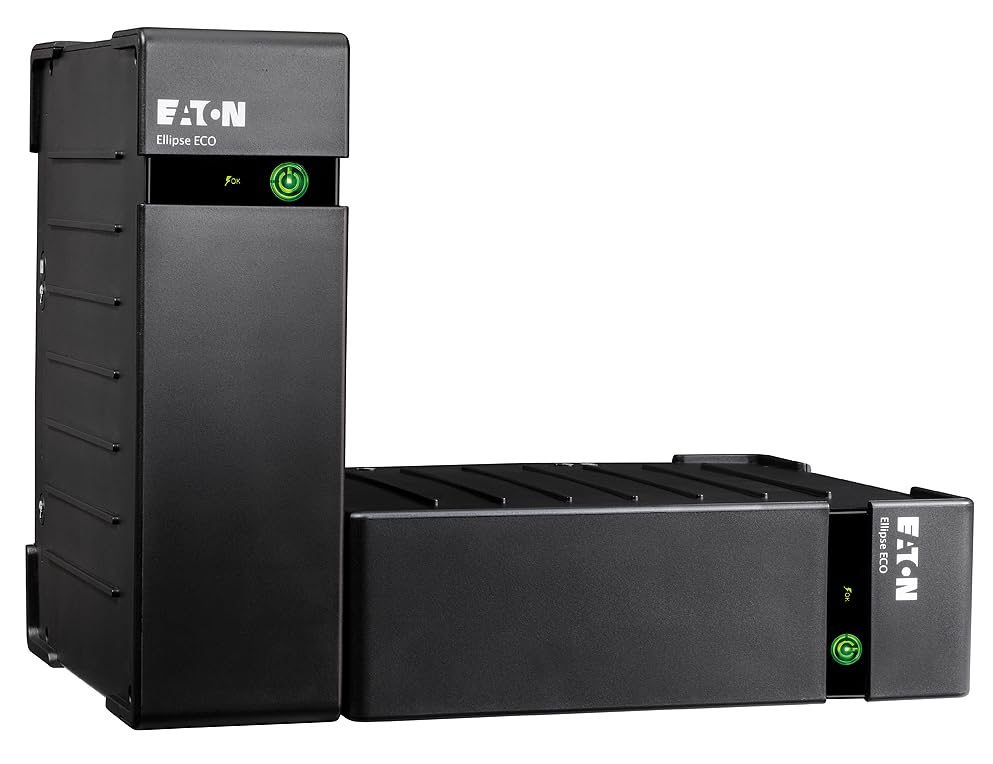 Eaton Ellipse Eco 1200VA UPS Backup Power Supply with 8 IEC-C13 Outlets, USB Port & Shutdown Software - Reliable Offline Uninterruptible Power for Home Office, Gaming PC & Network Equipment Protection