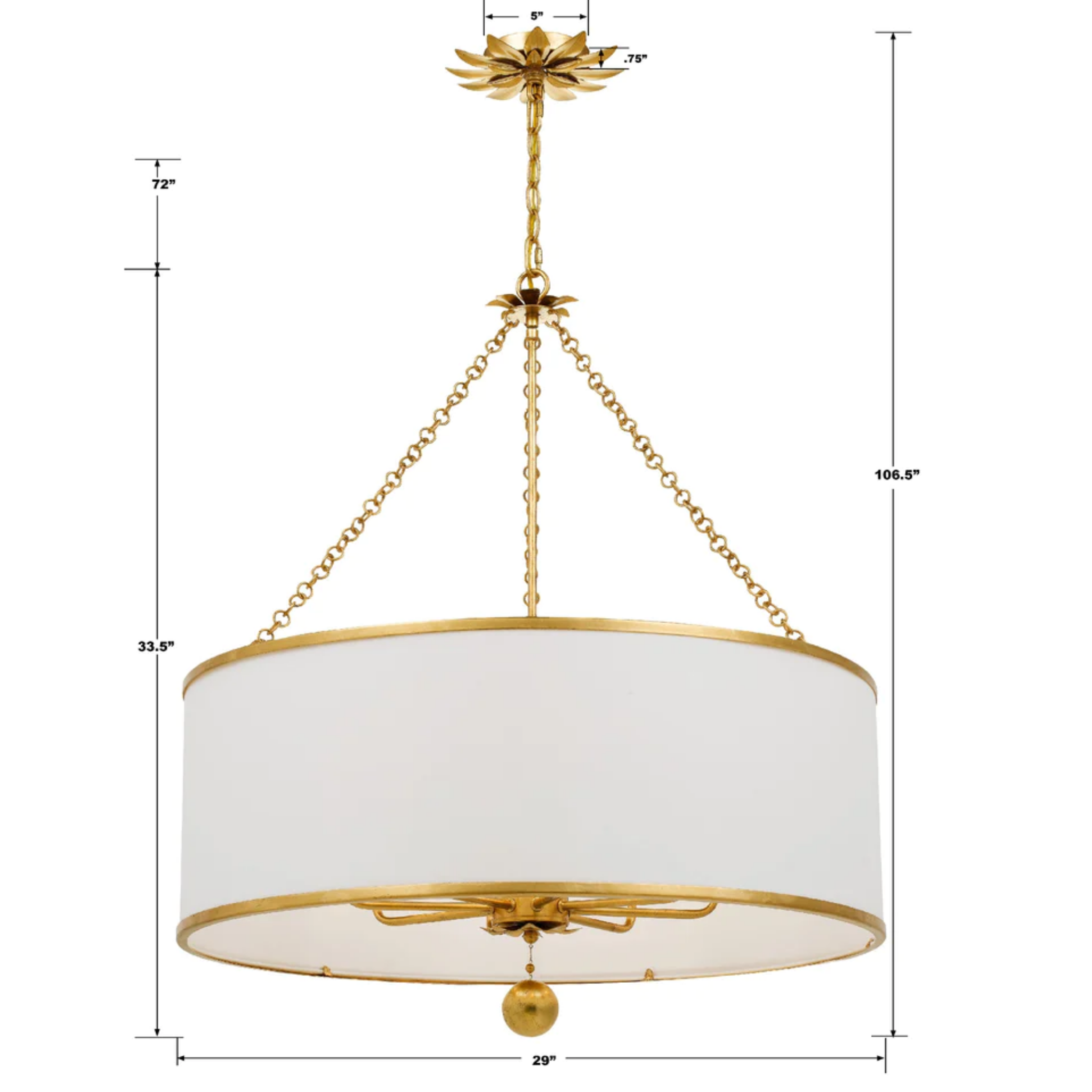 8-Light Crystal Broche Chandelier - Elegant Dining Room & Living Room Ceiling Light Fixture for Home Decor