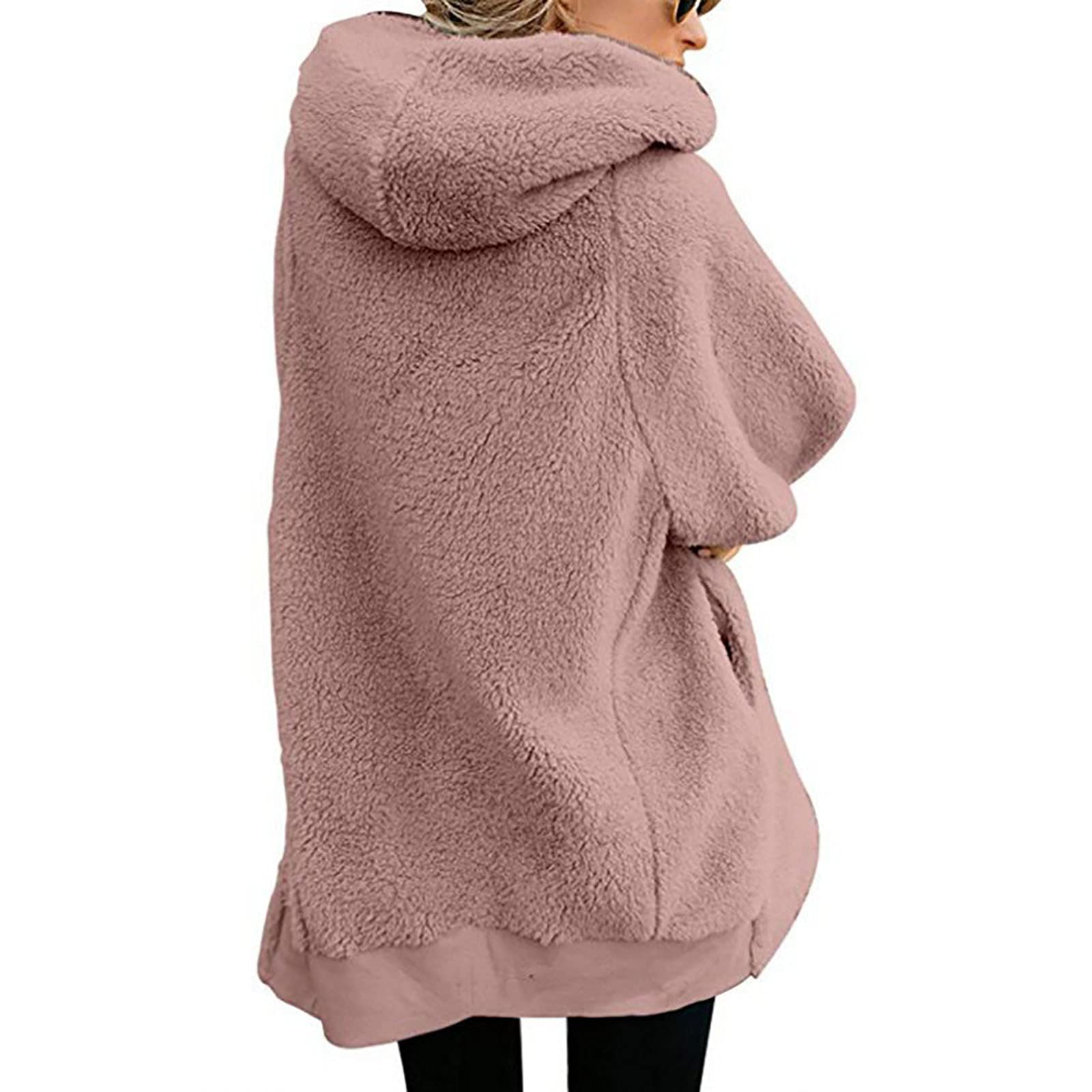 Women's Hooded Zip-Up Sweatshirt - Long Sleeve Solid Color Pullover Jacket & Cardigan for Casual Wear, Workout, and Outdoor Activities