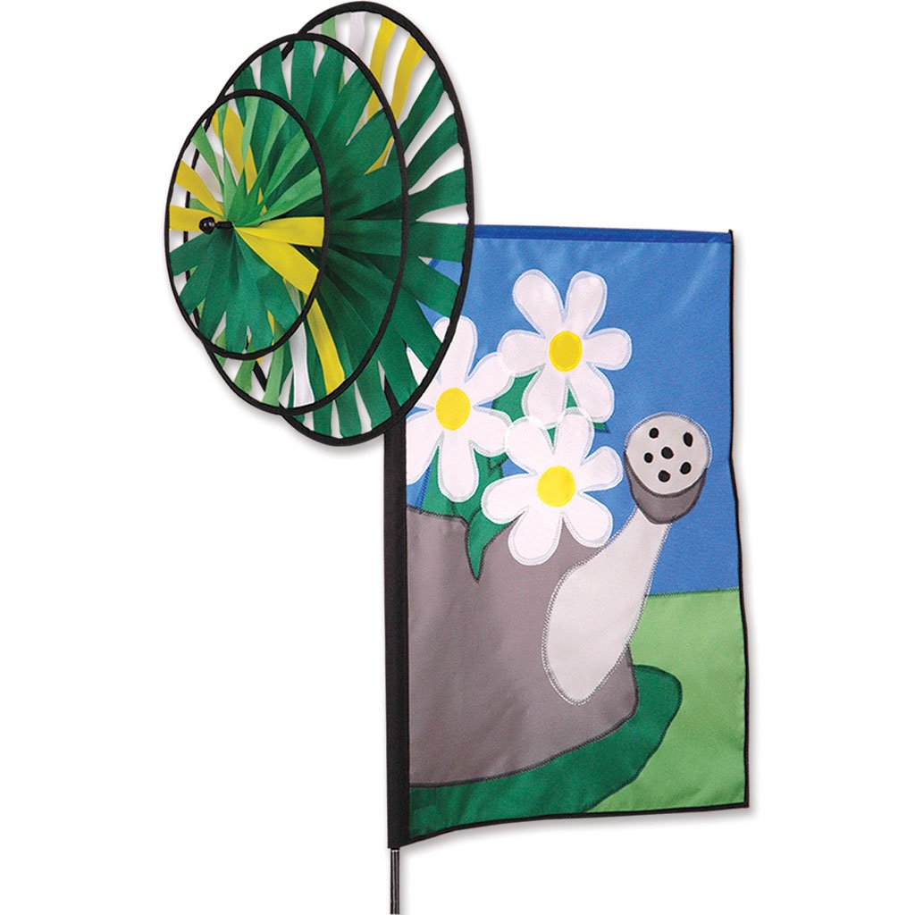 Premier 25845 Triple Spin Banner - Summer Daisies Design 17x24 Inch Outdoor Decorative Spinner for Garden, Patio & Yard Decor
