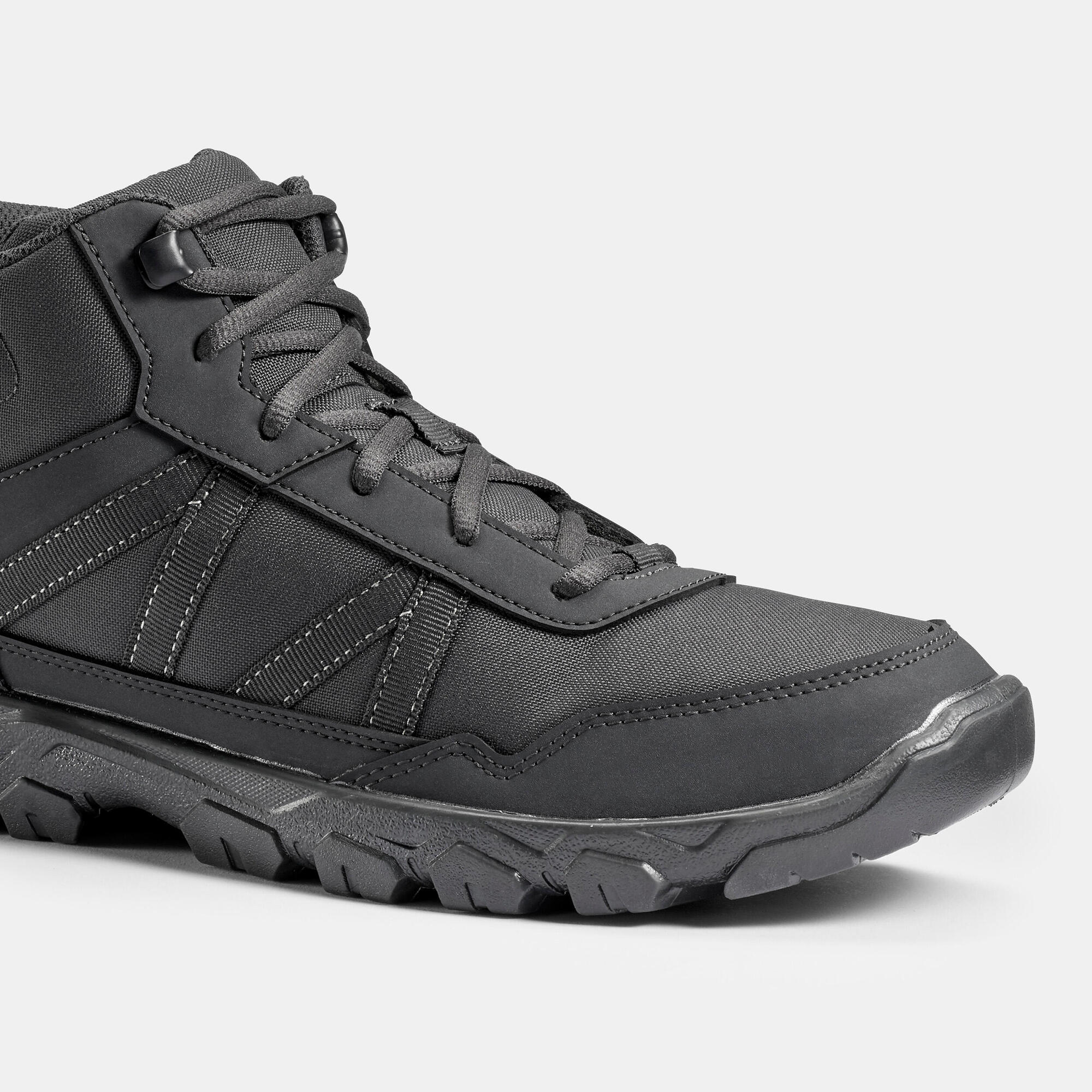 Quechua NH100 Mid Waterproof Hiking Boots for Men - Lightweight & Durable Outdoor Trekking Shoes for Hiking, Camping & Trail Walking