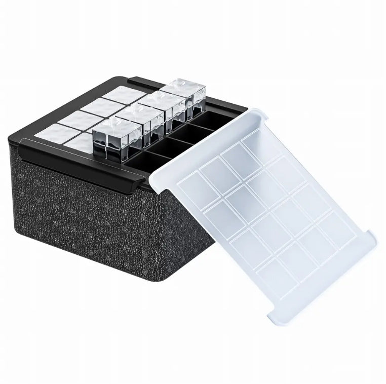 Premium Clear Ice Cube Tray - Large Square Ice Maker for Whiskey, Cocktails & Drinks - Perfect for Home Bars, Parties & Entertaining