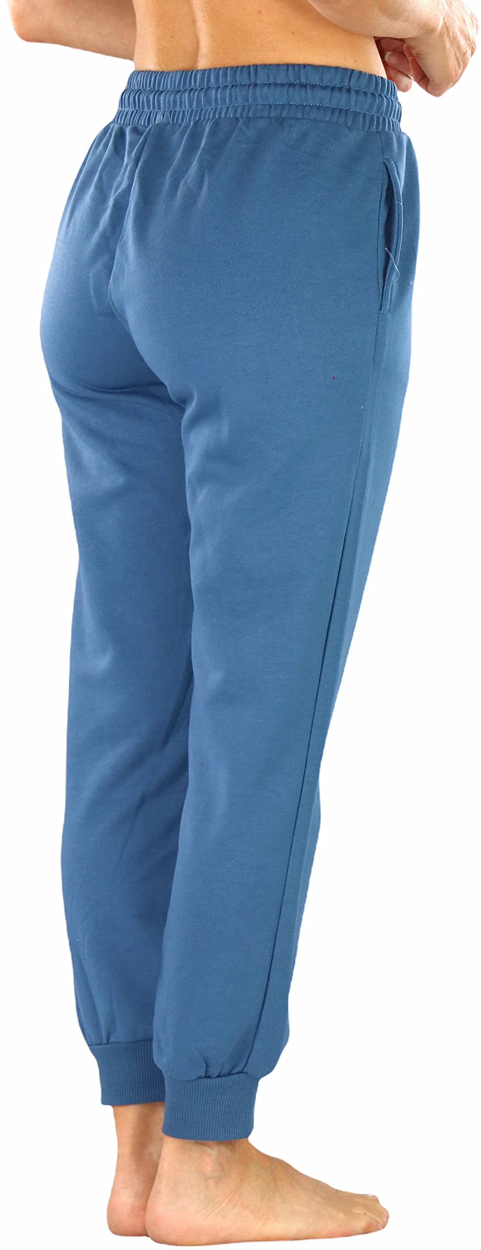 Stylish Women's French Terry Capri Jogger Pants with Drawstring Waistband - Comfortable Lounge & Workout Pants for Yoga, Running & Casual Wear