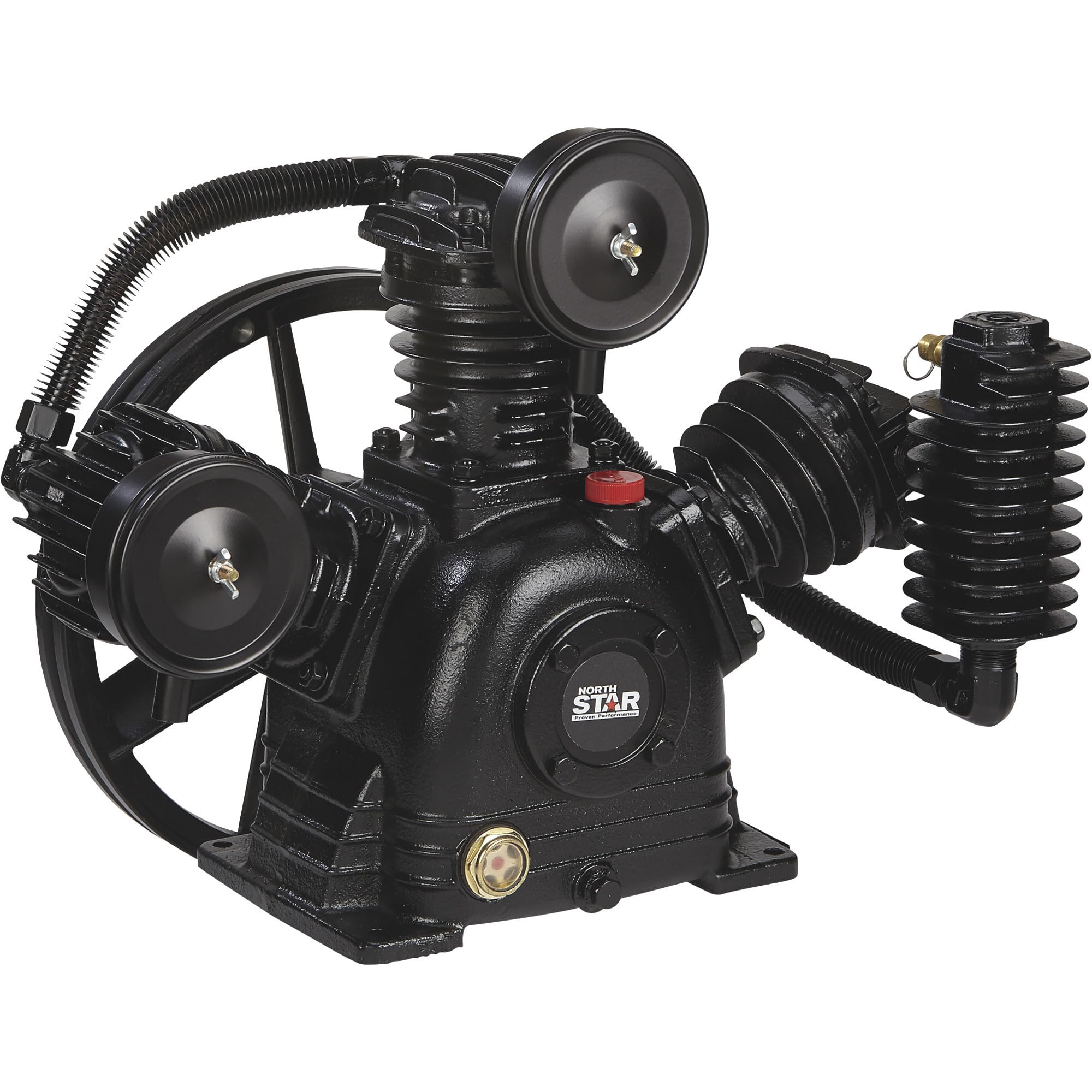 NorthStar 2-Stage 3-Cylinder Air Compressor Pump - 14.9 CFM at 90 PSI for Industrial & Home Garage Use - Heavy Duty Air Tools, Painting, Inflation & Workshop Applications
