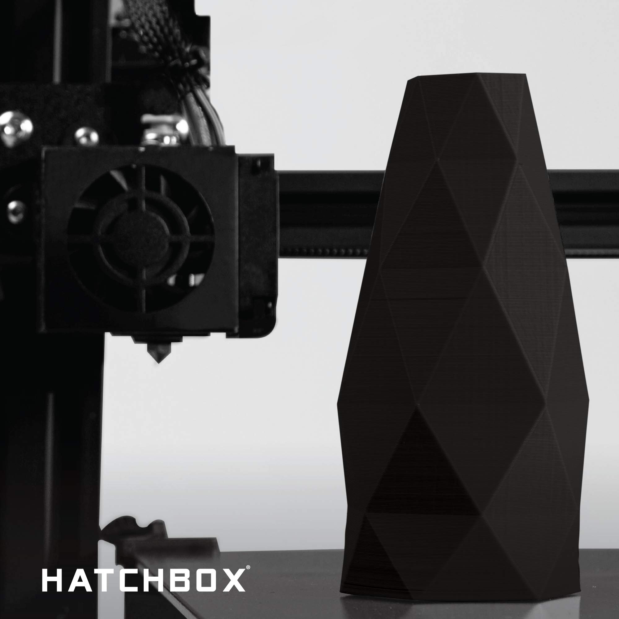 HATCHBOX Premium ABS 3D Printer Filament - 1.75mm Black, 1kg Spool with High Precision +/- 0.03mm Dimensional Accuracy - Perfect for 3D Printing Models, Prototypes & DIY Projects