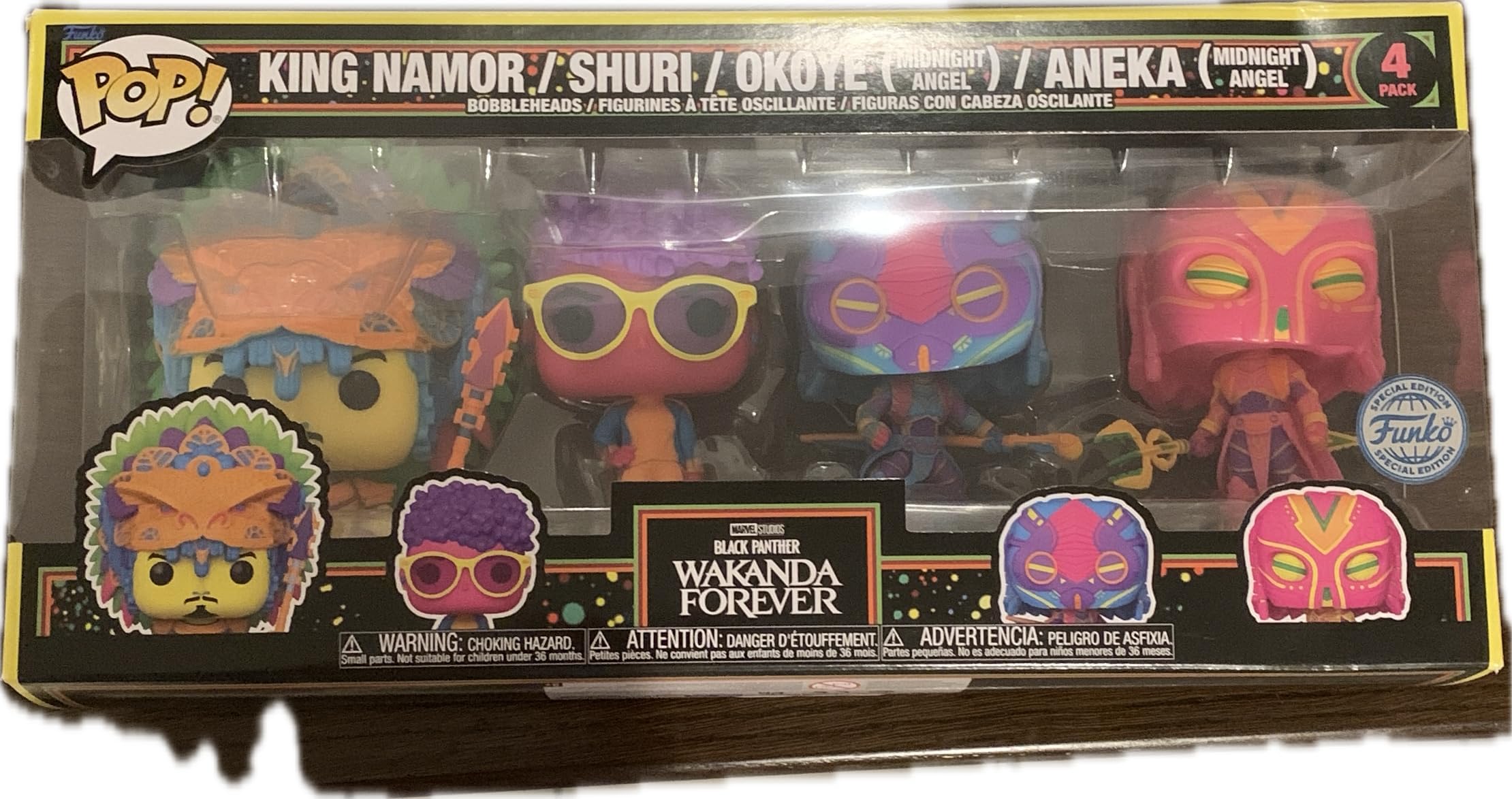 Marvel POP! Movies Vinyl Figure 4-Pack - Black Panther Wakanda Forever S2 (9cm) | Collectible Action Figures for Marvel Fans, Home Decor & Gift Ideas