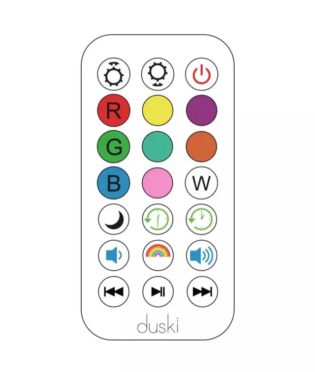 Duski Dream Guardian Remote - Smart Sleep Aid Device for Babies & Kids | Night Light, White Noise Machine, Temperature Monitor | Perfect for Nursery, Bedroom & Travel