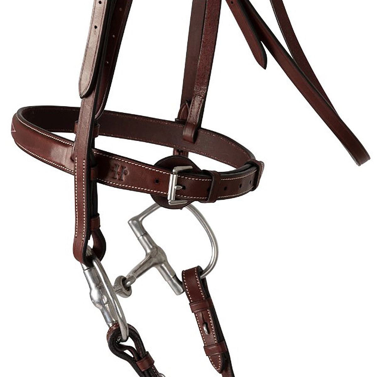Huntley Equestrian Classic Fancy Stitched Schooling Hunter Bridle with Reins - Premium Leather Horse Bridle for Training & Show Jumping - Perfect for English Riding, Dressage & Equestrian Competitions